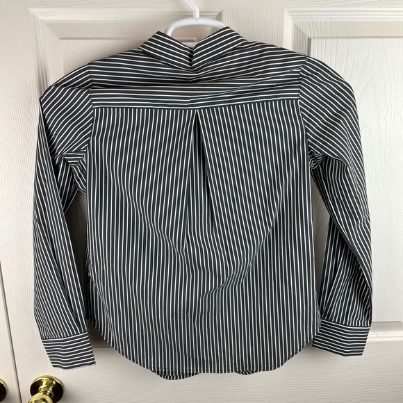 Universal Standard Elbe Striped Popover Top Gray White Size 4XS/Size 0 - Picture 4 of 4